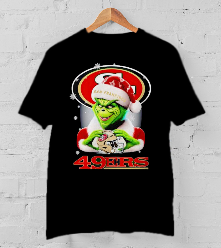 Grinch San Francisco 49ers Christmas Football T-Shirt