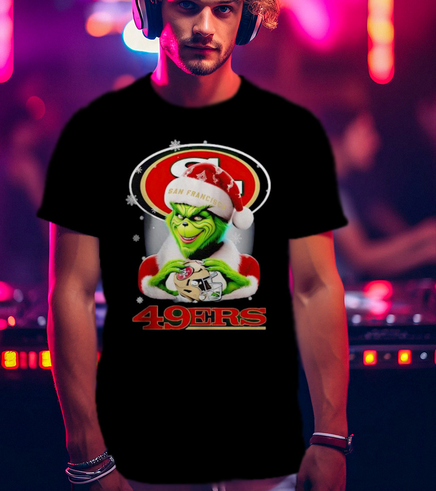 Grinch San Francisco 49ers Christmas Football T-Shirt
