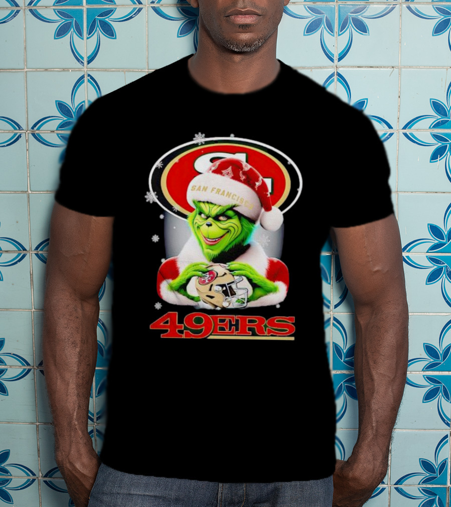 Grinch San Francisco 49ers Christmas Football T-Shirt