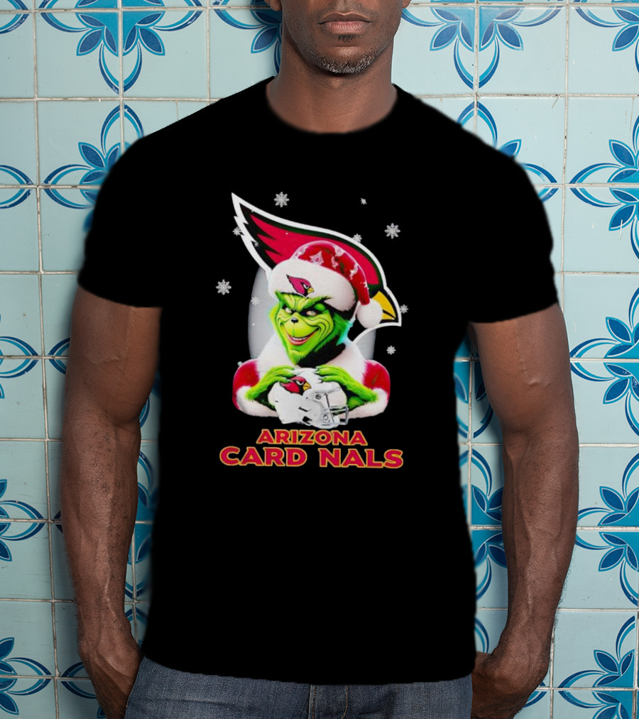 Grinch Arizona Cardinals Christmas Football Fan Festivities T-Shirt