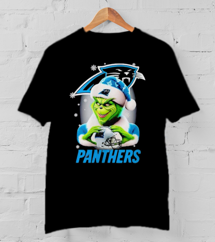 Grinch Carolina Panthers Christmas Fan T-Shirt