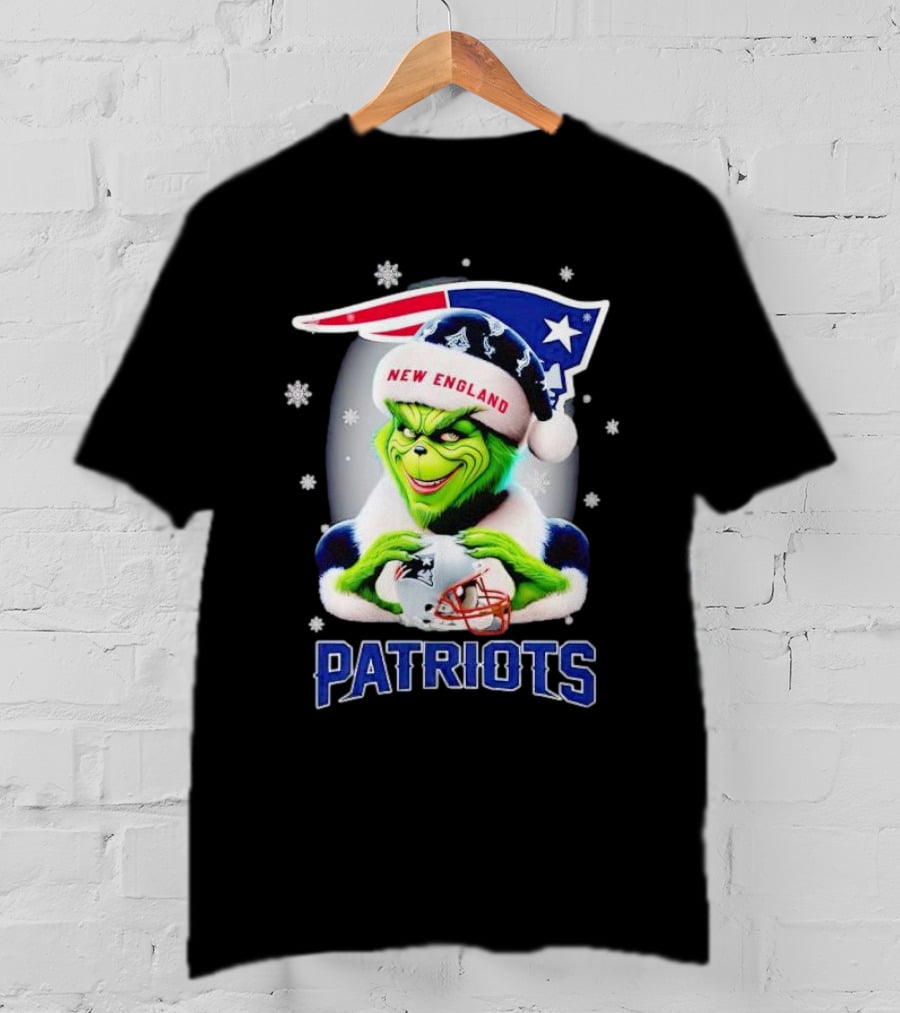 Grinch New England Patriots Christmas Fan T-Shirt