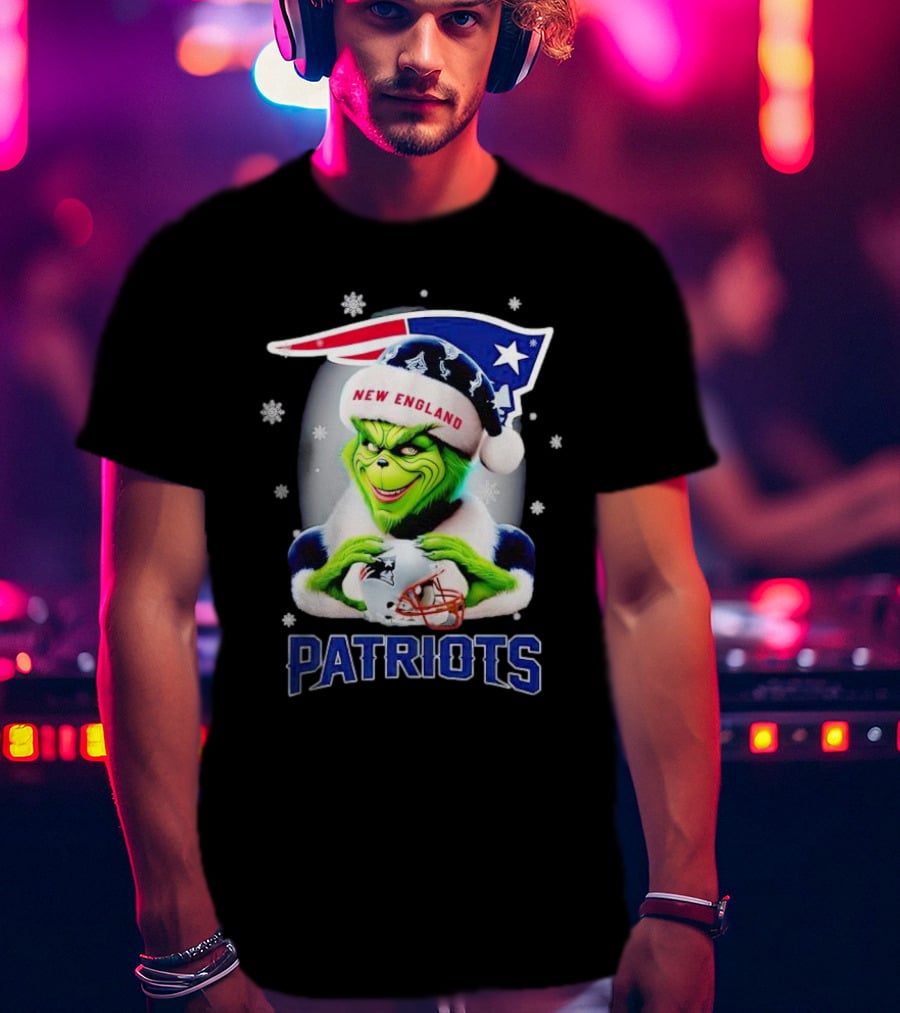 Grinch New England Patriots Christmas Fan T-Shirt