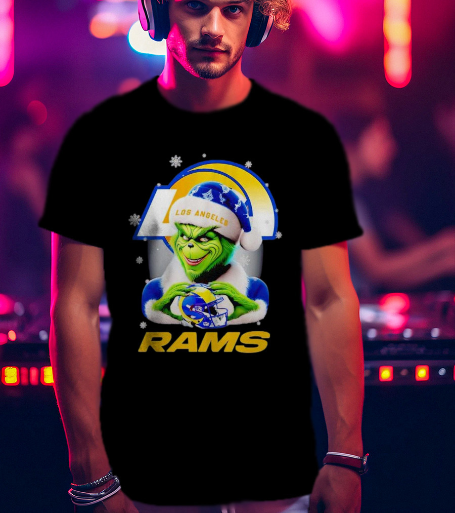 Grinch Los Angeles Rams Christmas T-Shirt