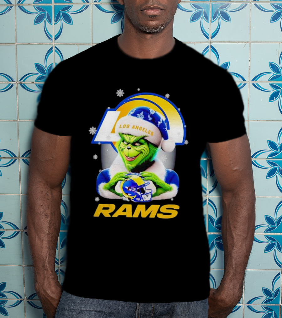 Grinch Los Angeles Rams Christmas T-Shirt