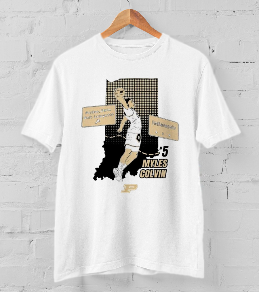 Purdue Myles Colvin Slam Dunk Indianapolis West Lafayette T-Shirt