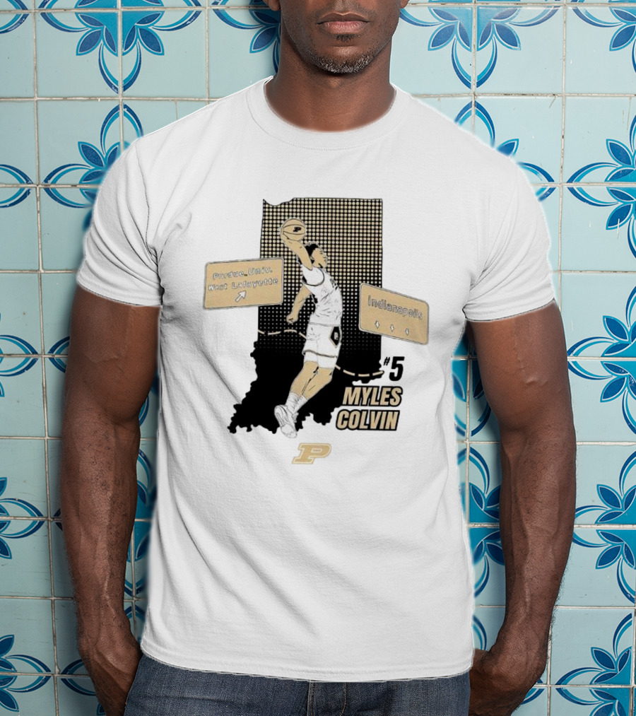 Purdue Myles Colvin Slam Dunk Indianapolis West Lafayette T-Shirt