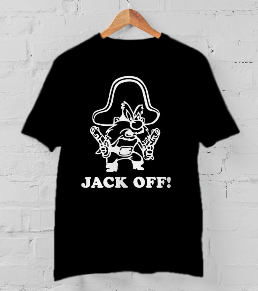 Jack Off Rootin' Tootin' Cowboy Character With Hat And Guns T-Shirt