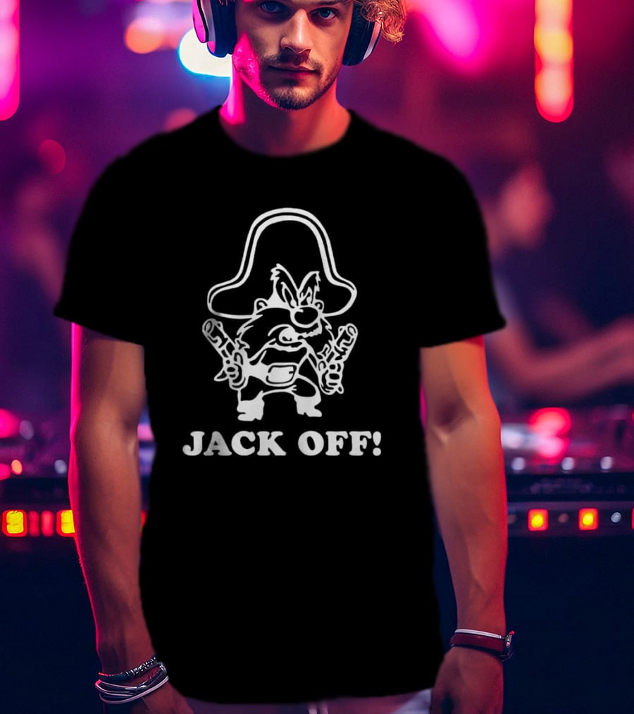 Jack Off Rootin' Tootin' Cowboy Character With Hat And Guns T-Shirt