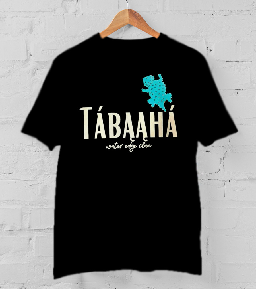 Tábąąhá Water Edge Clan Turquoise Turtle T-Shirt