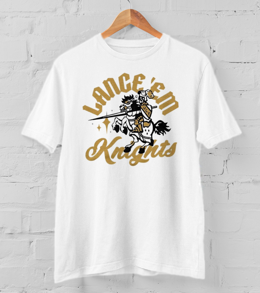 Lance 'Em Knights UCF Knight Riding Horse With Lance T-Shirt