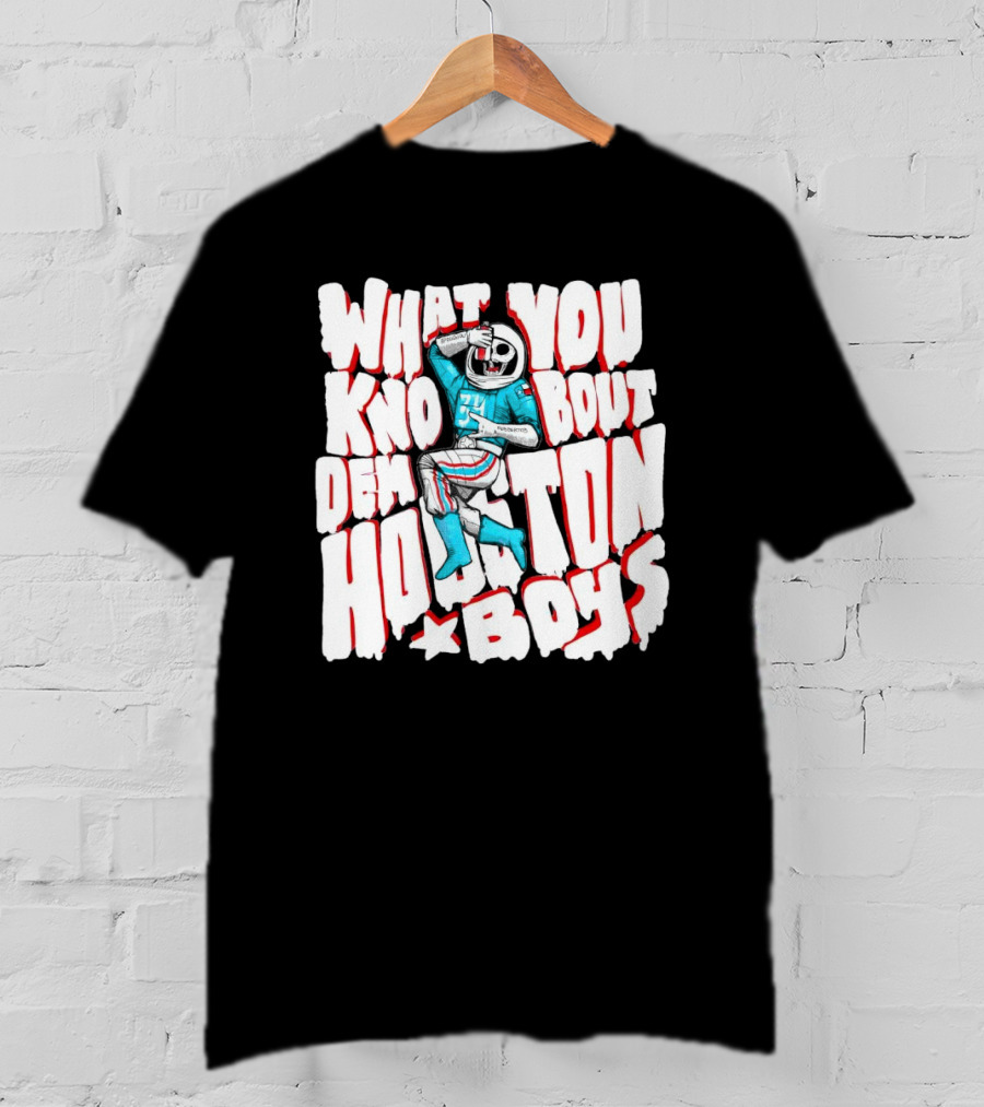 What You Know Bout Dem Houston Boys Astronaut Football T-Shirt