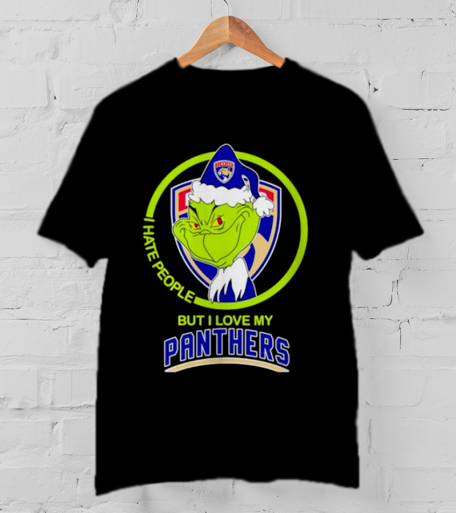 I Hate People But I Love My Florida Panthers Grinch T-Shirt