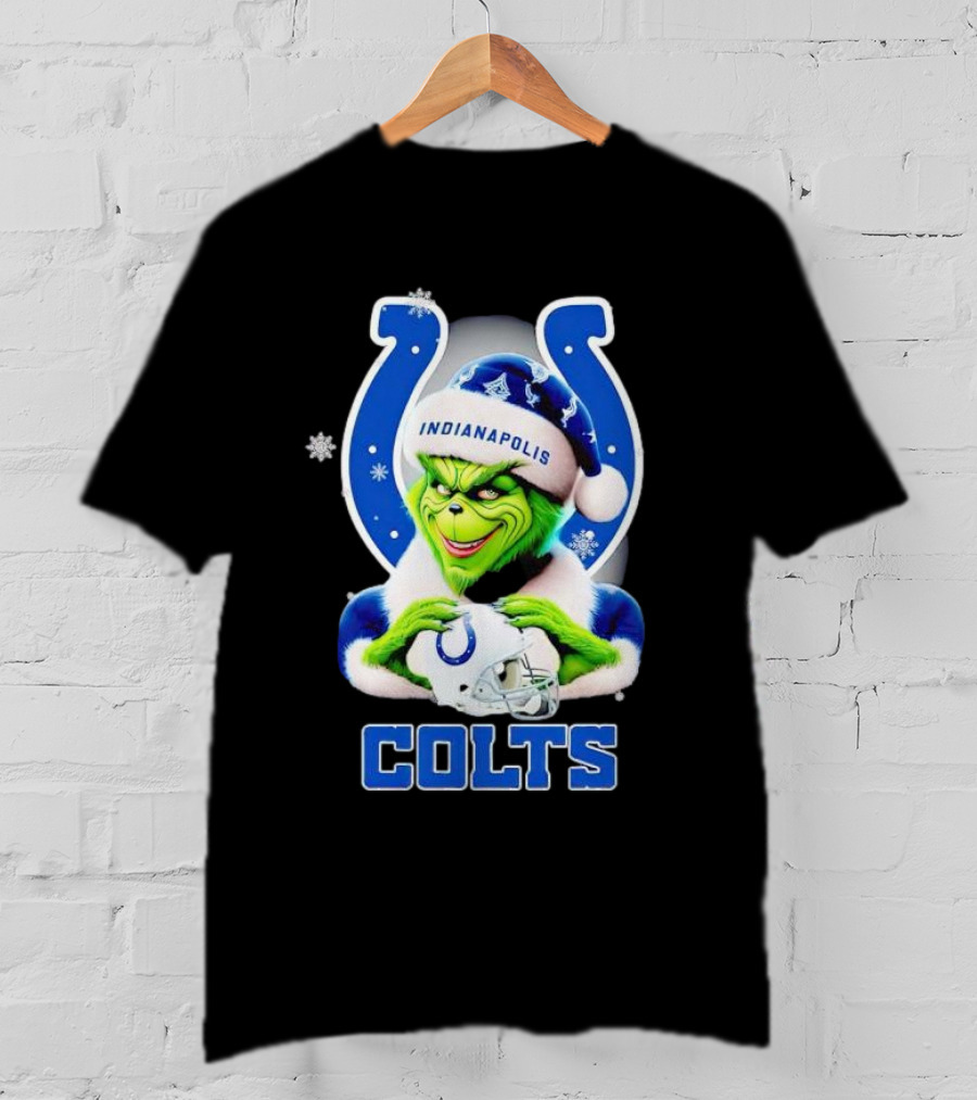 Grinch Indianapolis Colts Christmas Decor T-Shirt