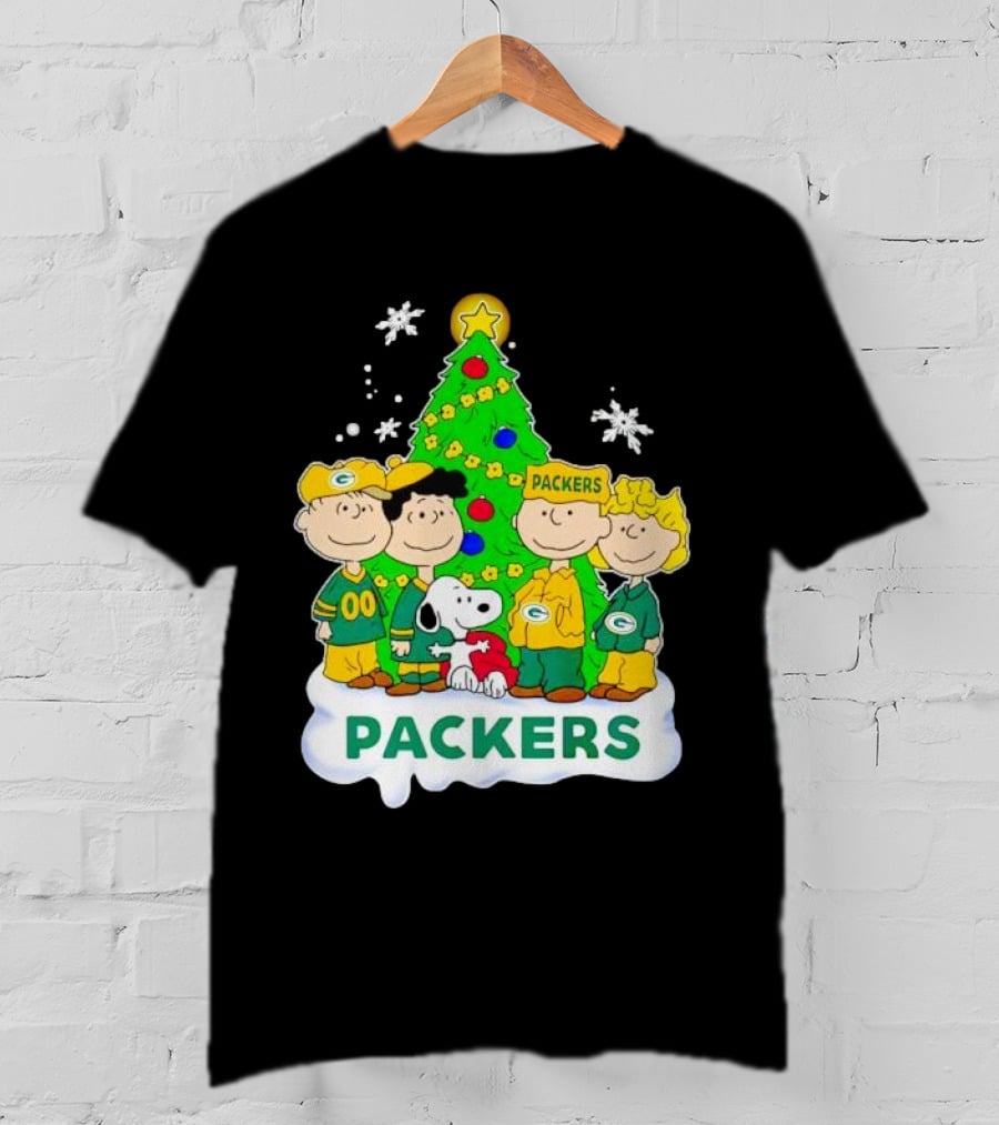 Packers Peanuts Characters Christmas Tree T-Shirt