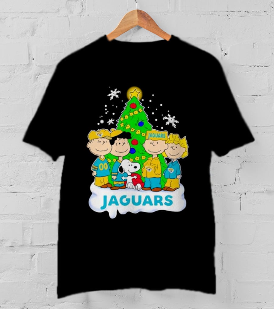 Peanuts Characters Jacksonville Jaguars Christmas Tree Jaguars T-Shirt