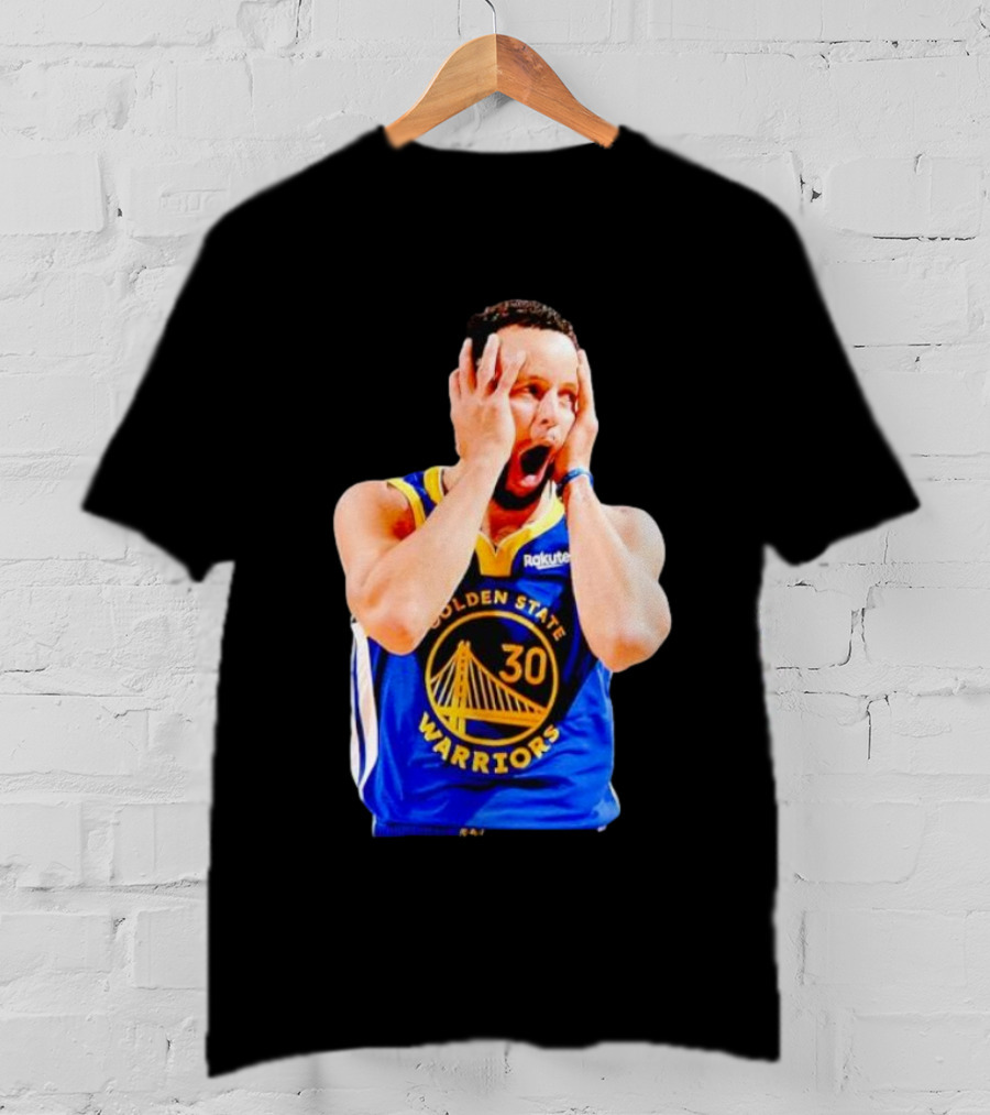 Golden State Warriors Stephen Curry 30 Reaction T-Shirt
