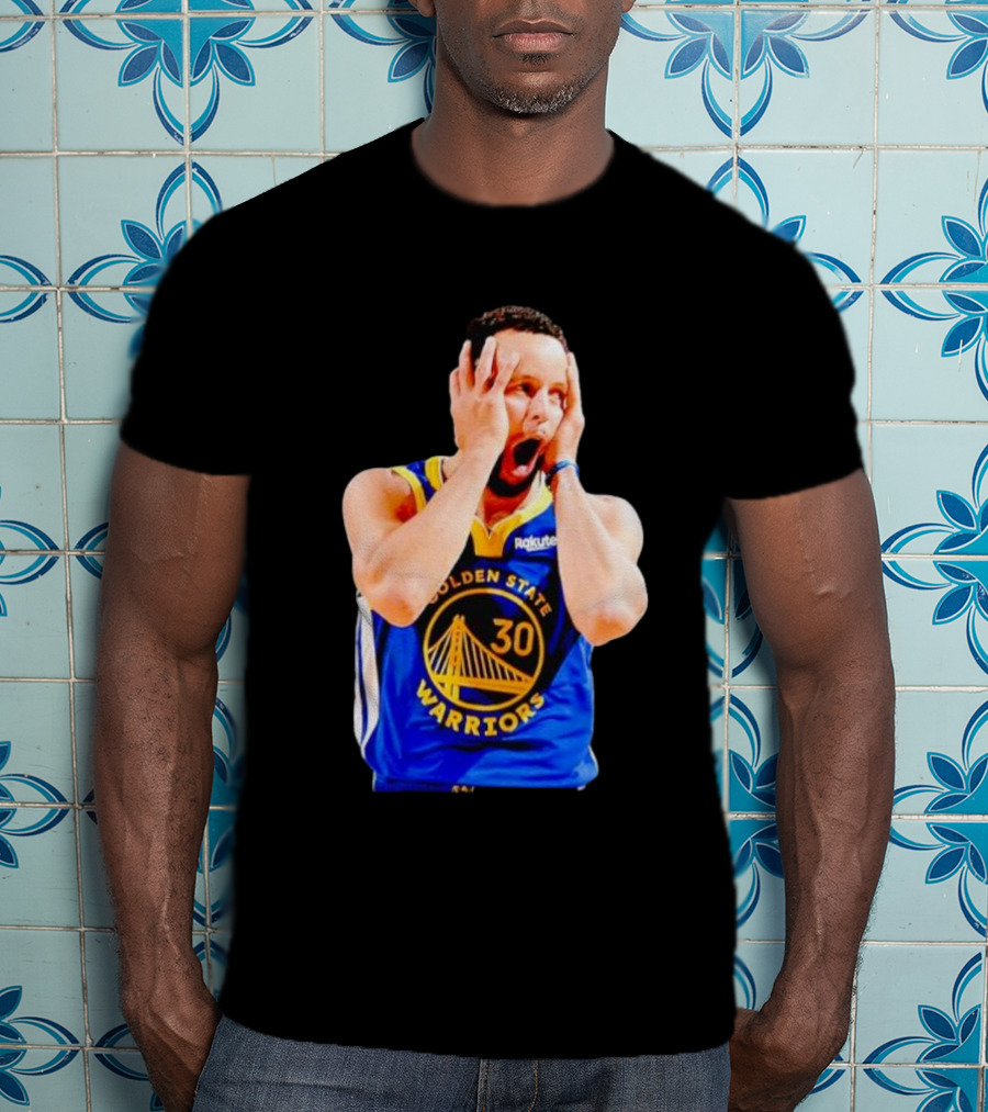Golden State Warriors Stephen Curry 30 Reaction T-Shirt