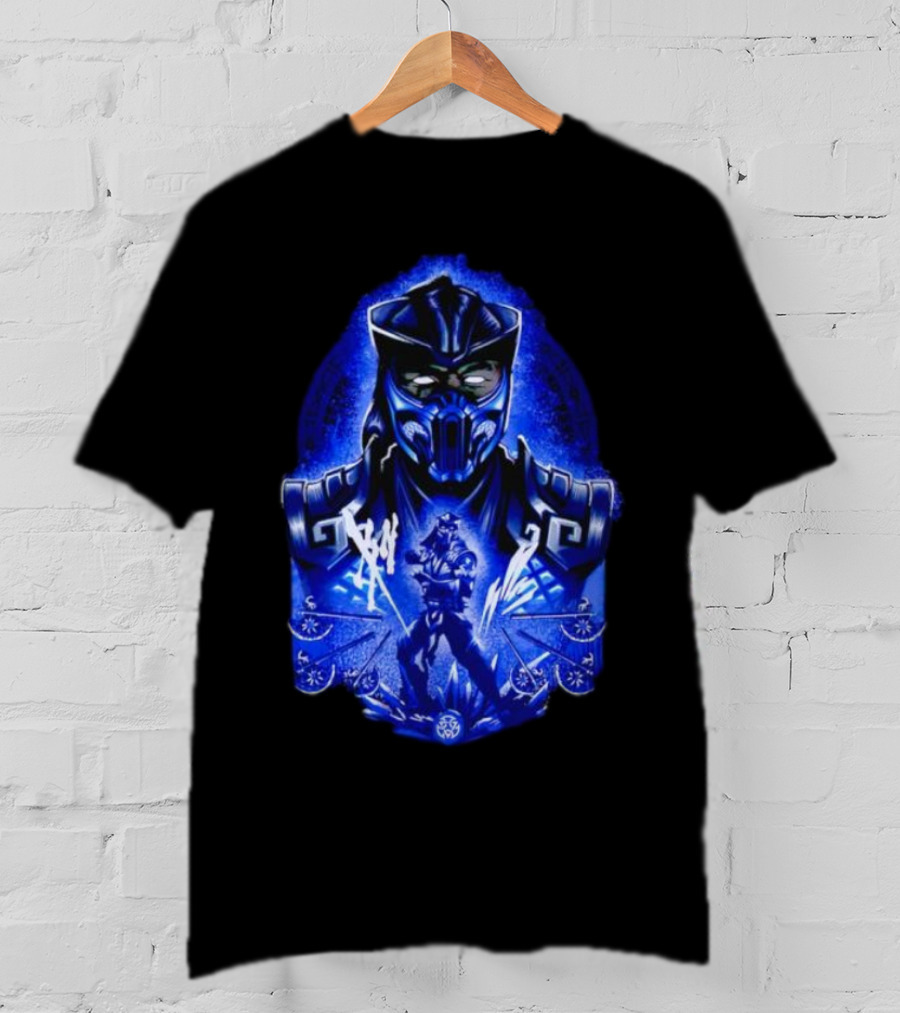 Attack Of SubZero Mortal Kombat Iconic Blue Warrior Battle T-Shirt