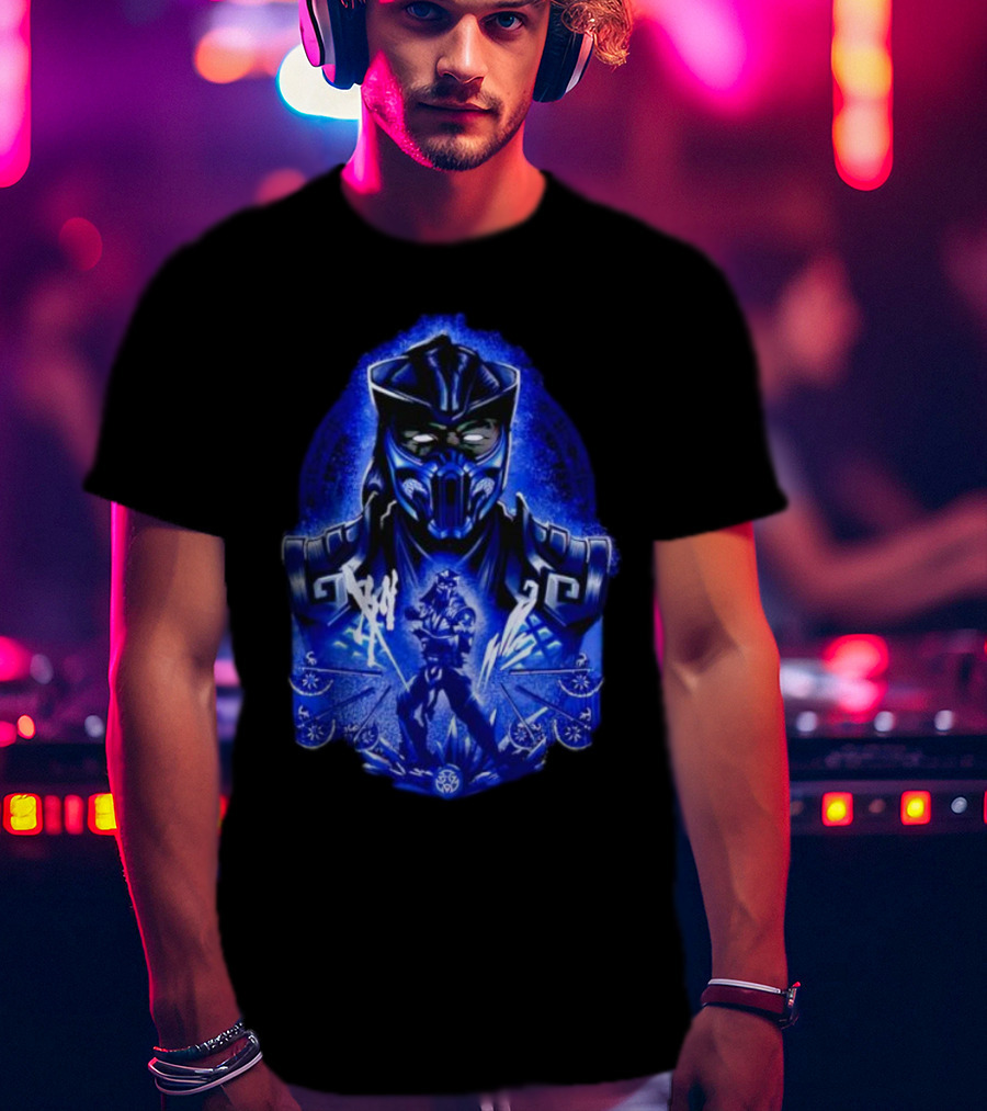 Attack Of SubZero Mortal Kombat Iconic Blue Warrior Battle T-Shirt