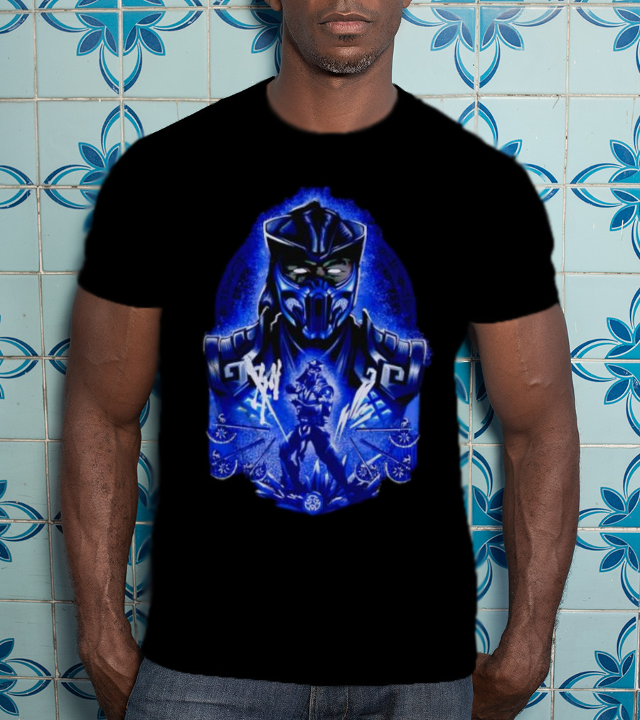 Attack Of SubZero Mortal Kombat Iconic Blue Warrior Battle T-Shirt