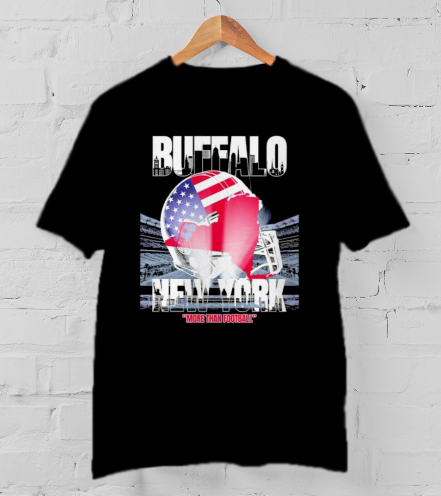 Buffalo Tunnel To Towers New York American Flag Helmet More Than Football T-Shirt