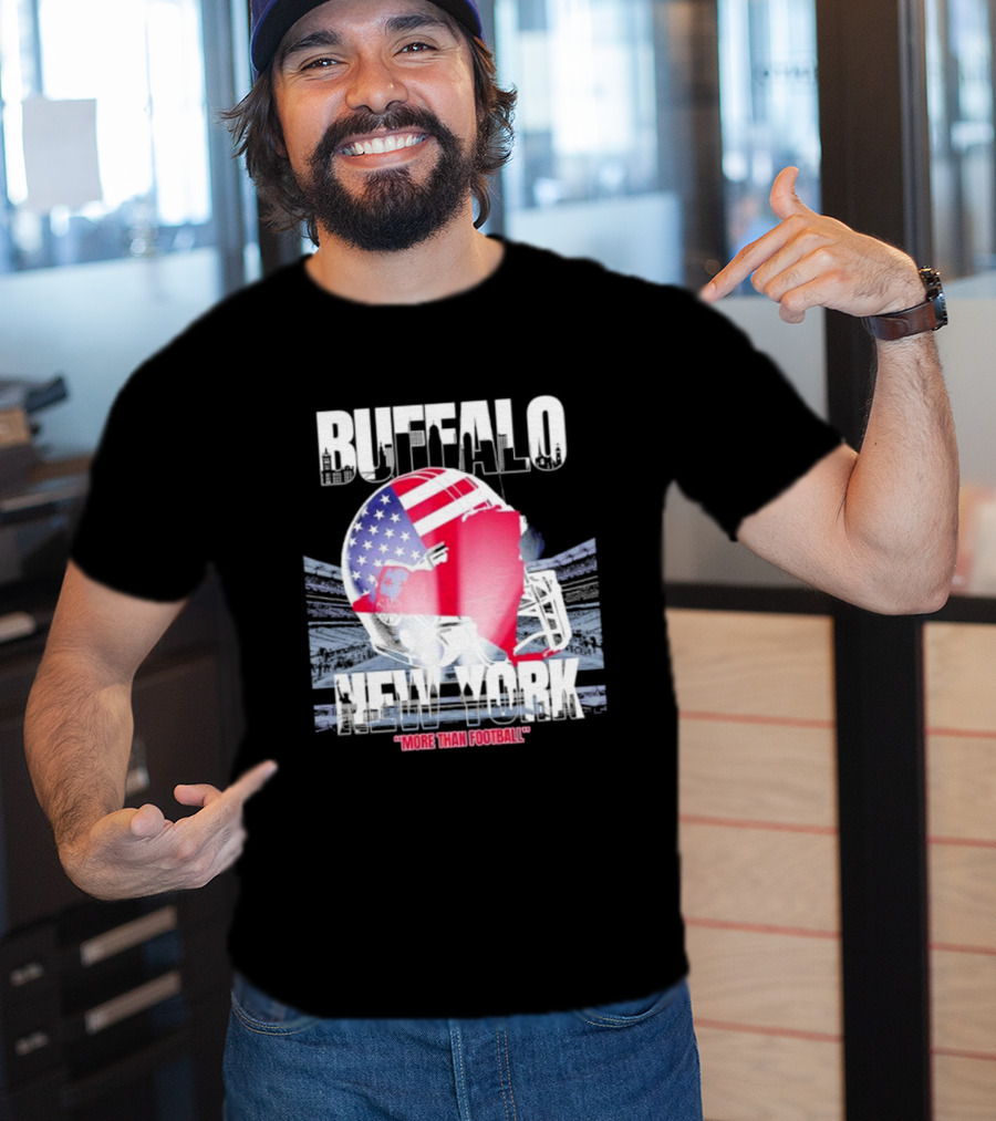 Buffalo Tunnel To Towers New York American Flag Helmet More Than Football T-Shirt