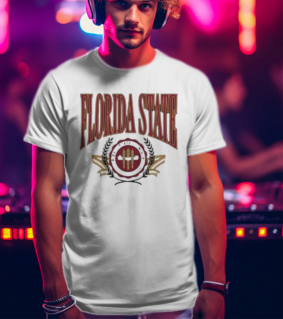 Florida State Emblem Torch Laurel T-Shirt