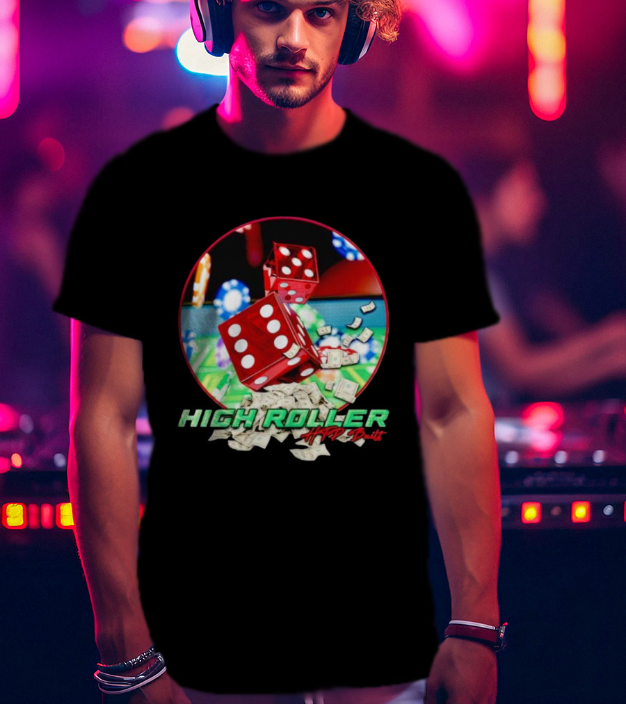 High Roller HTP Built Dice And Cash Casino T-Shirt