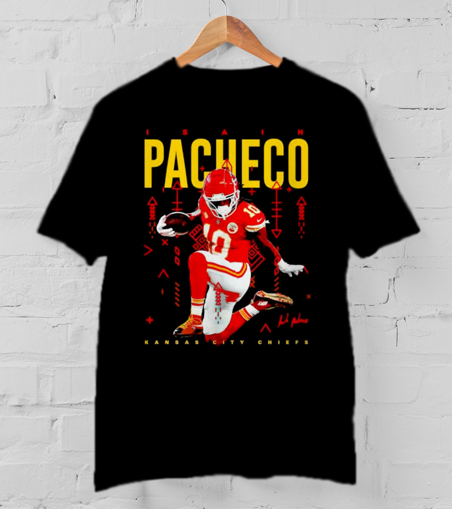 Isiah Pacheco Kansas City Chiefs Football Player Action T-Shirt
