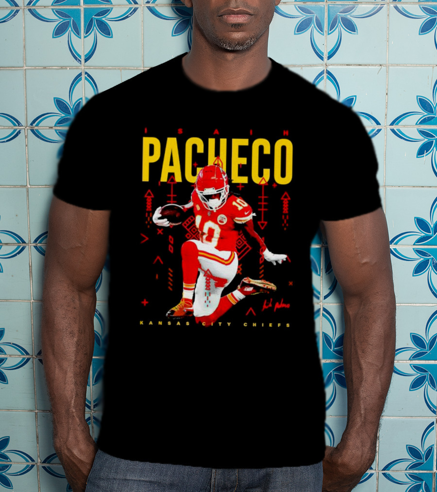 Isiah Pacheco Kansas City Chiefs Football Player Action T-Shirt