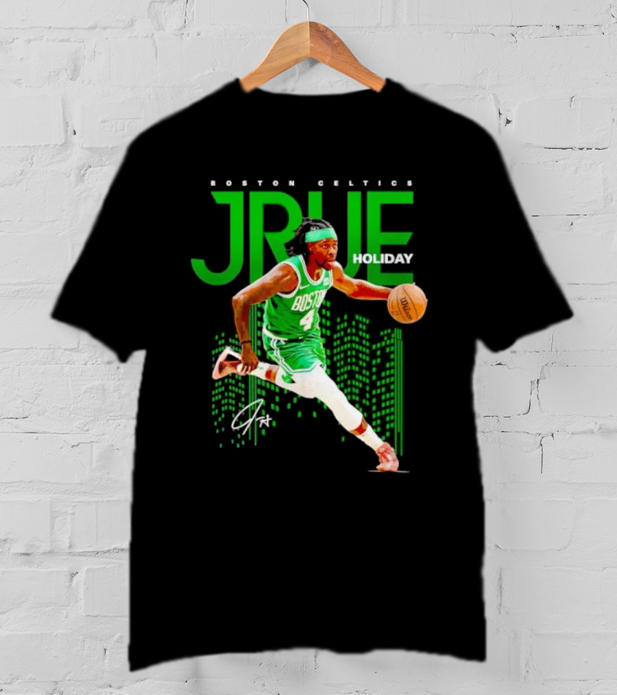 Boston Celtics Jrue Holiday Dribbling Action T-Shirt
