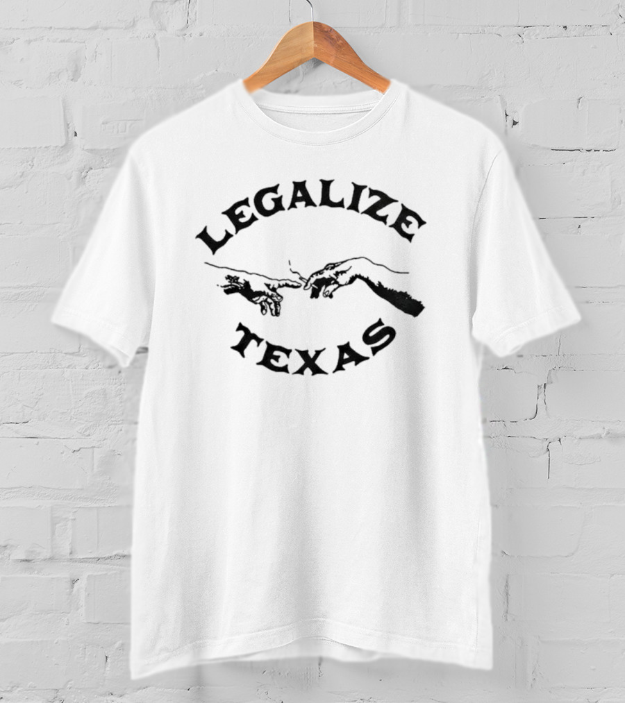 Legalize Texas Hands Touching Iconic T-Shirt
