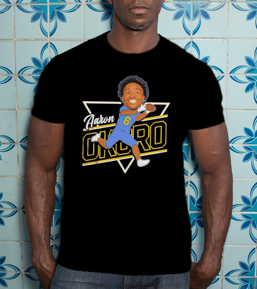 Aaron Okoro Football Caricature Signature 6 Jersey T-Shirt
