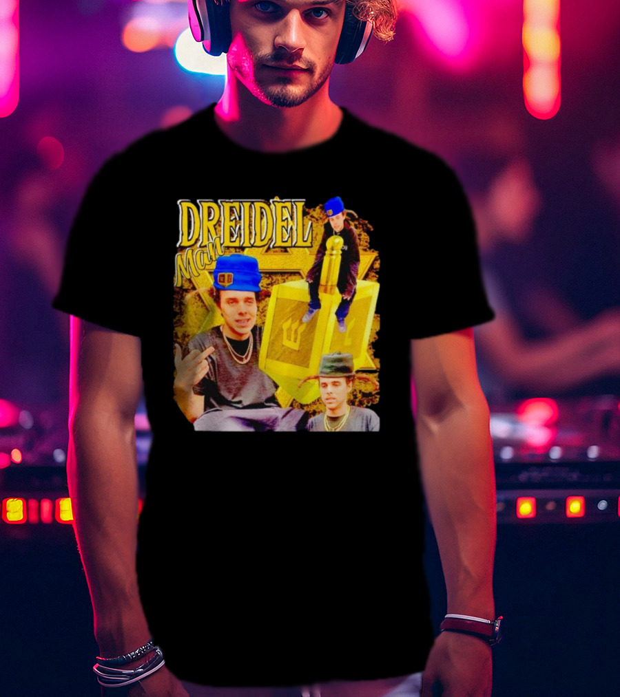 Dreidel Man Vintage Star Yellow Dreidel Hat T-Shirt