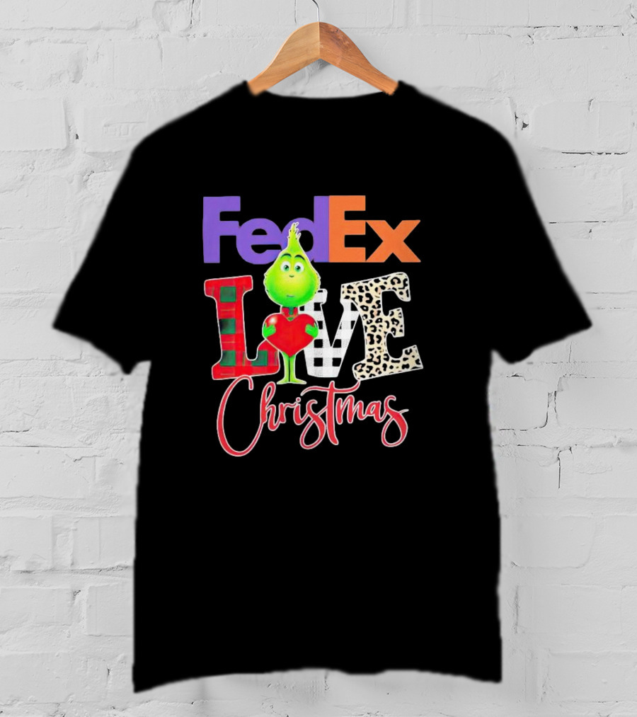 FedEx Grinch Love Christmas T-Shirt