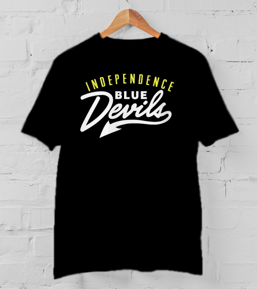 Independence Blue Devils Arch Style Script Basketball Team T-Shirt