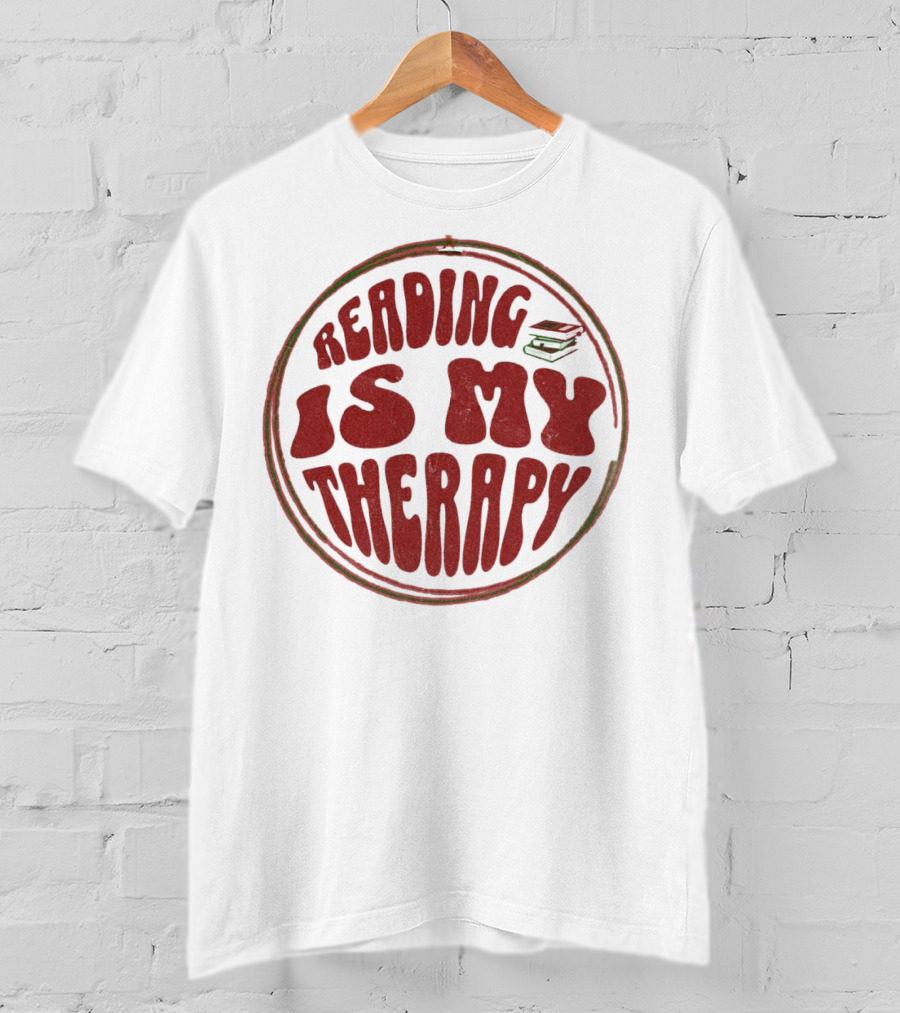 Reading Is My Therapy Retro Book Lover T-Shirt