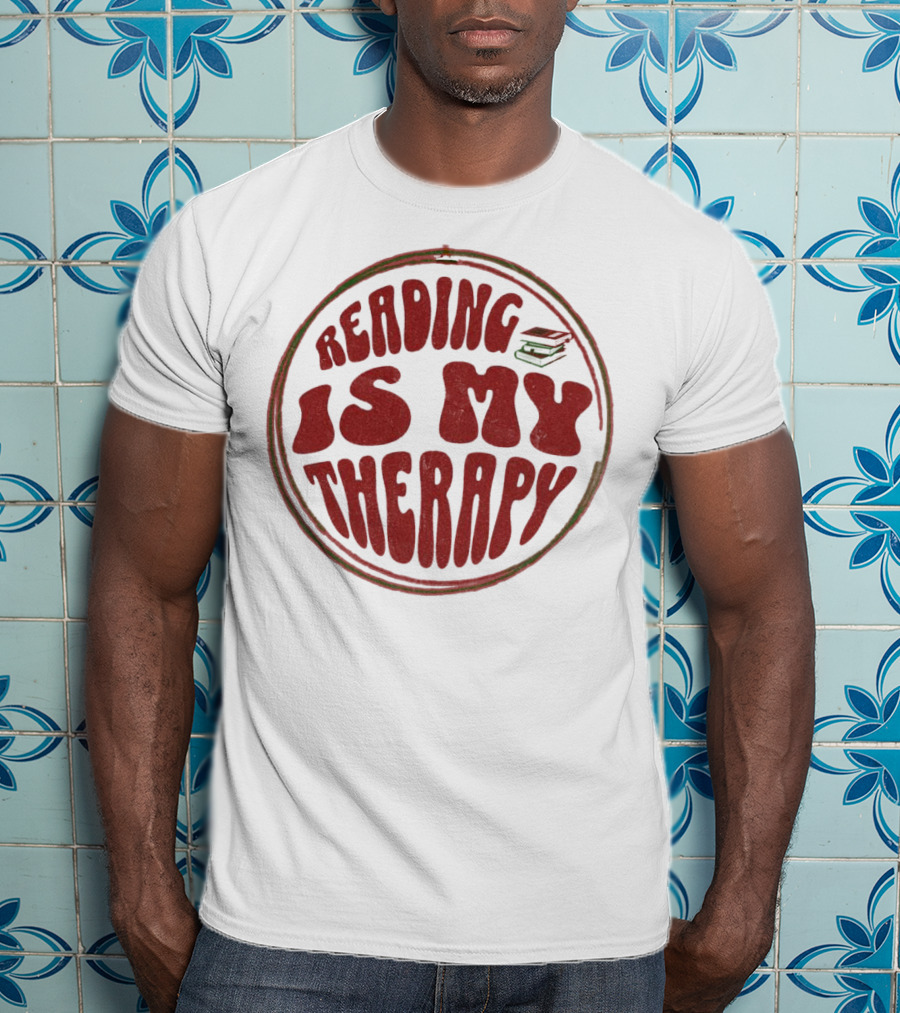 Reading Is My Therapy Retro Book Lover T-Shirt