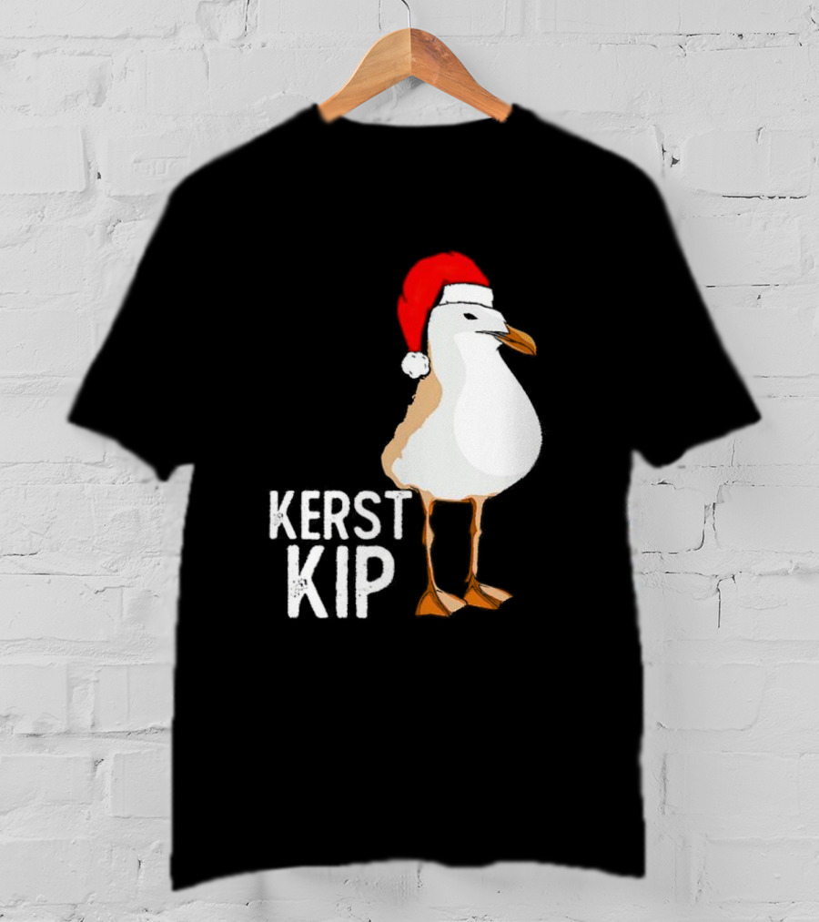 Kerst Kip Santa Hat Christmas Bird T-Shirt