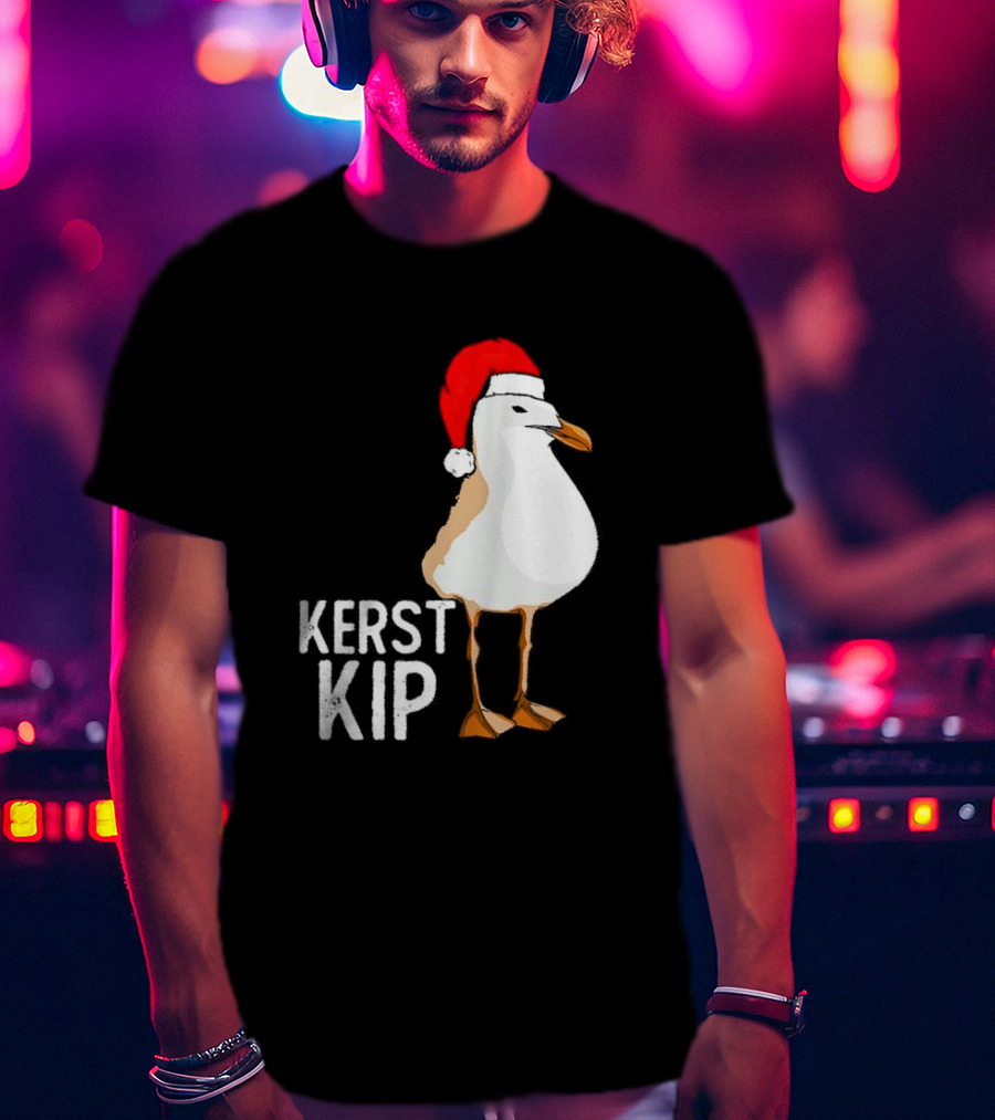 Kerst Kip Santa Hat Christmas Bird T-Shirt