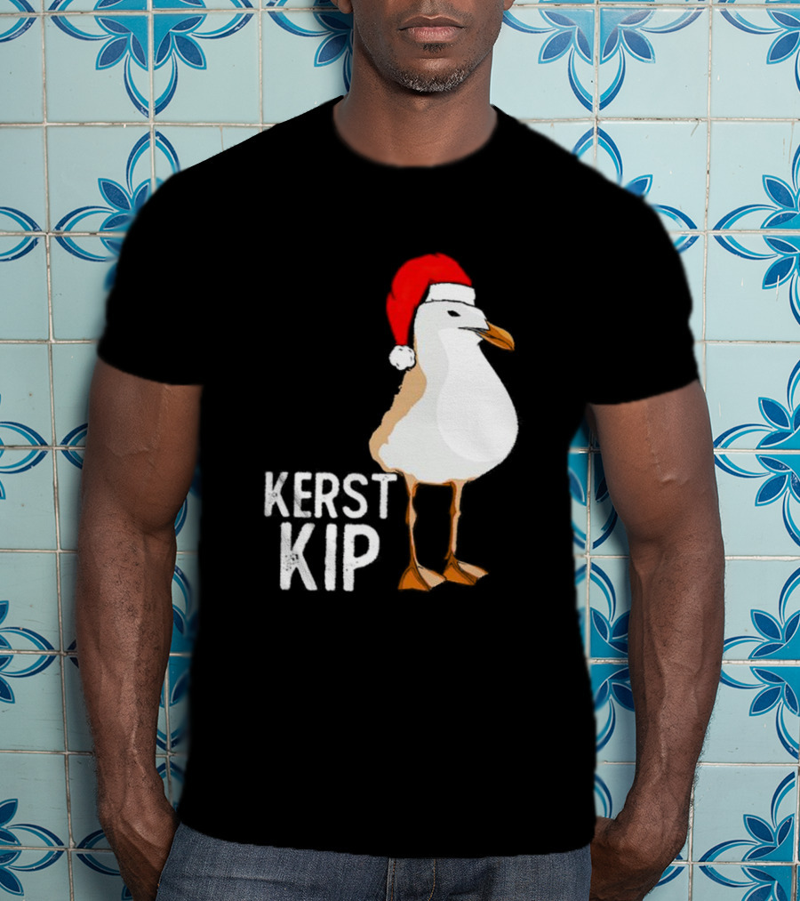 Kerst Kip Santa Hat Christmas Bird T-Shirt