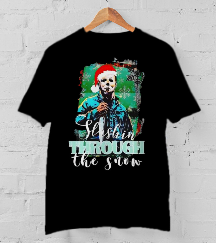 Michael Myers Slashin Through The Snow Christmas T-Shirt