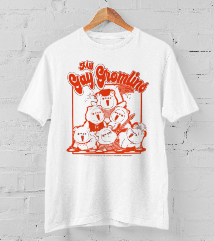 My Gay Gromlins Colorful Cartoon Creatures With Orange Outlines T-Shirt