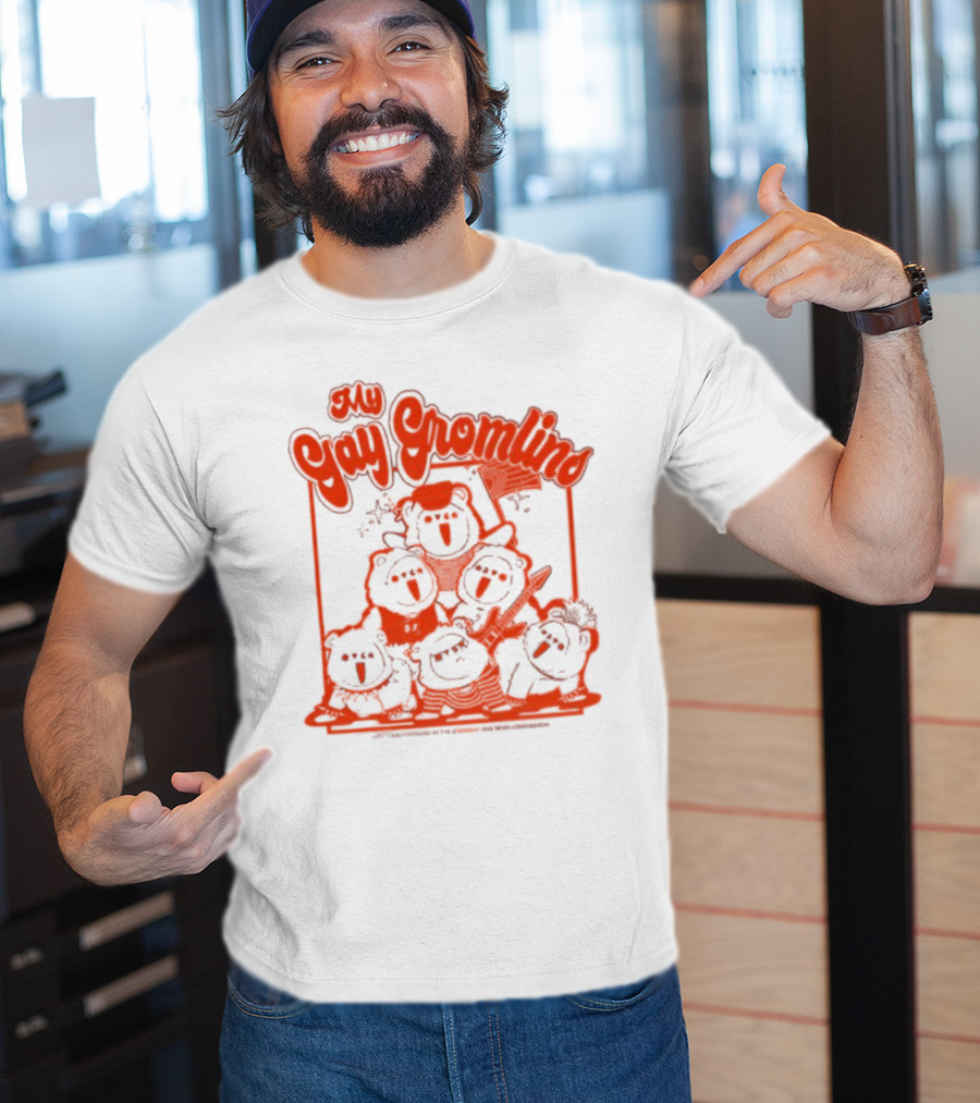 My Gay Gromlins Colorful Cartoon Creatures With Orange Outlines T-Shirt