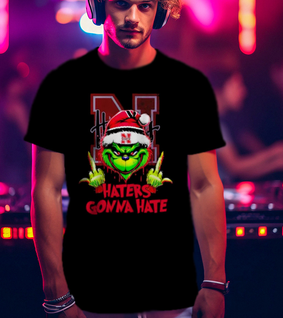 Nebraska Cornhuskers Grinch Haters Gonna Hate T-Shirt