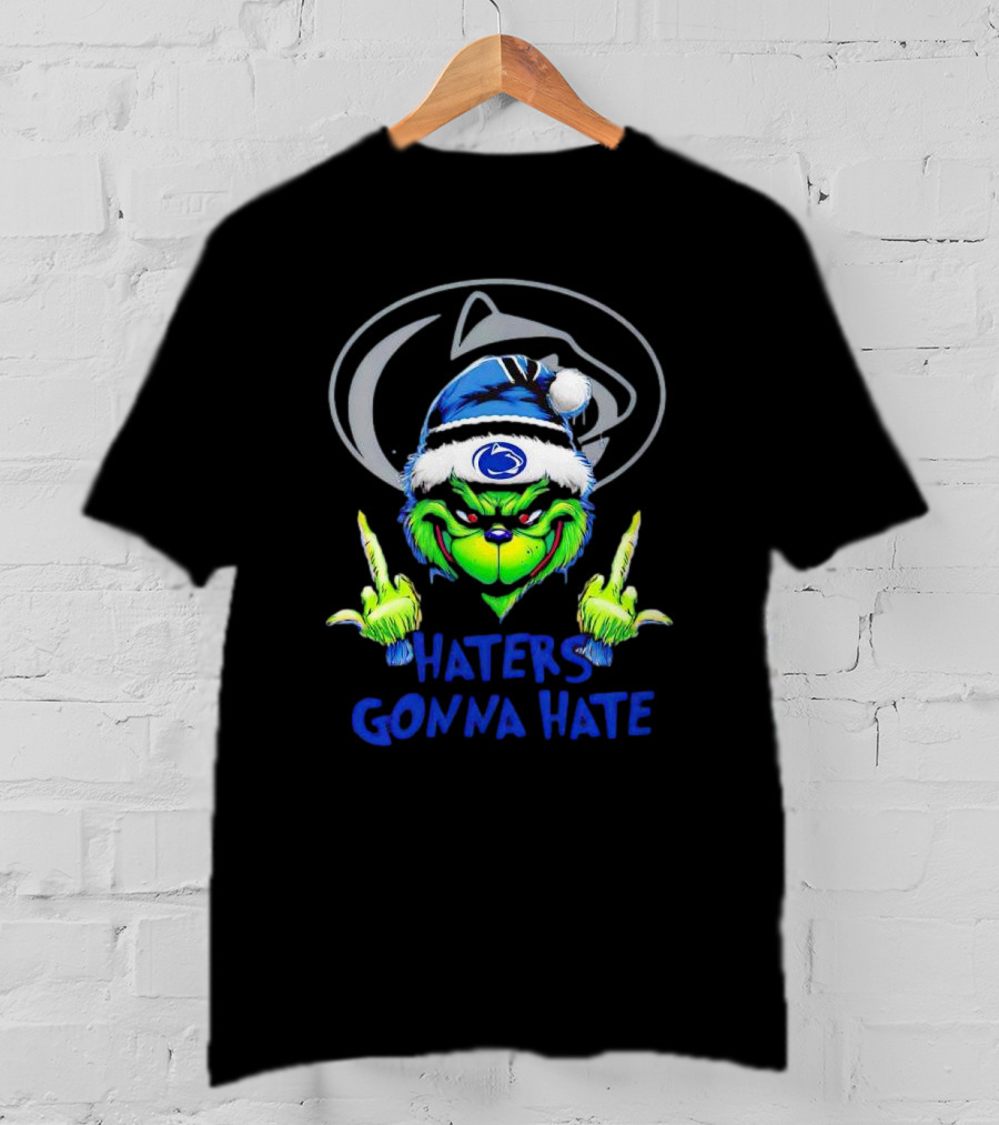 Nittany Lions Grinch Haters Gonna Hate Christmas T-Shirt