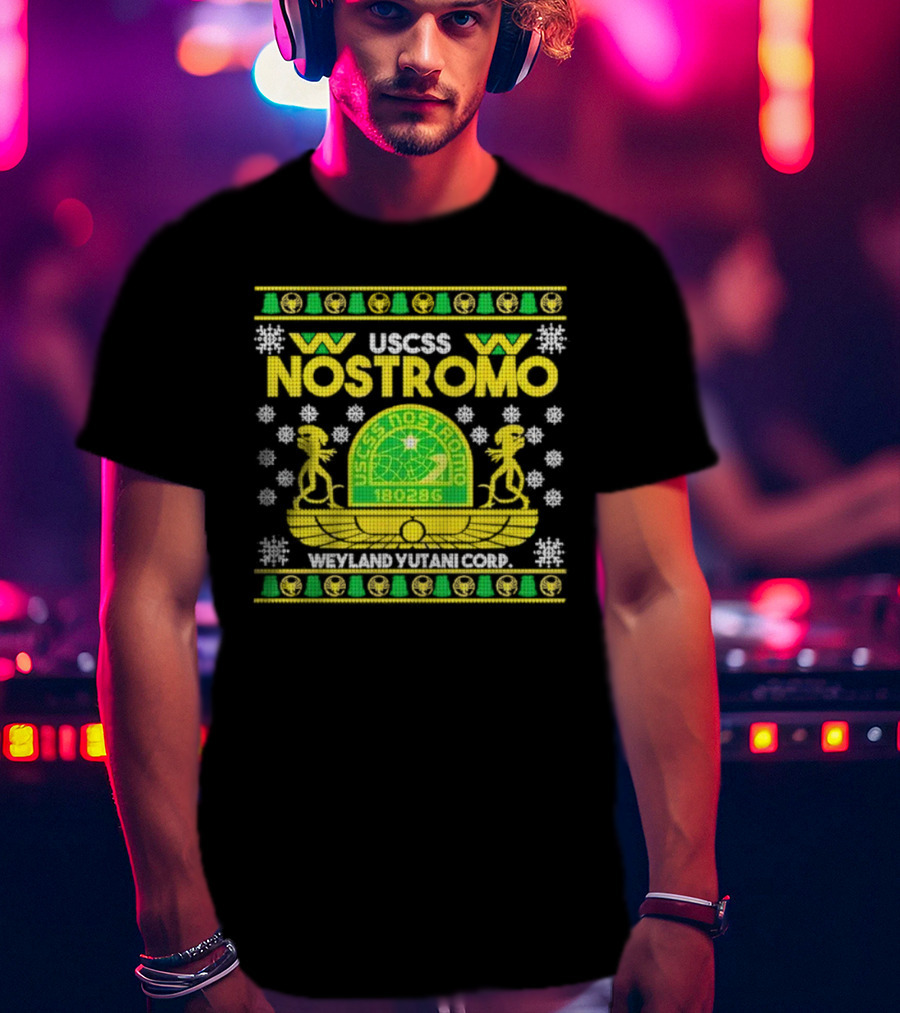 USCSS Nostromo Weyland Yutani Corp Snowflake Alien T-Shirt