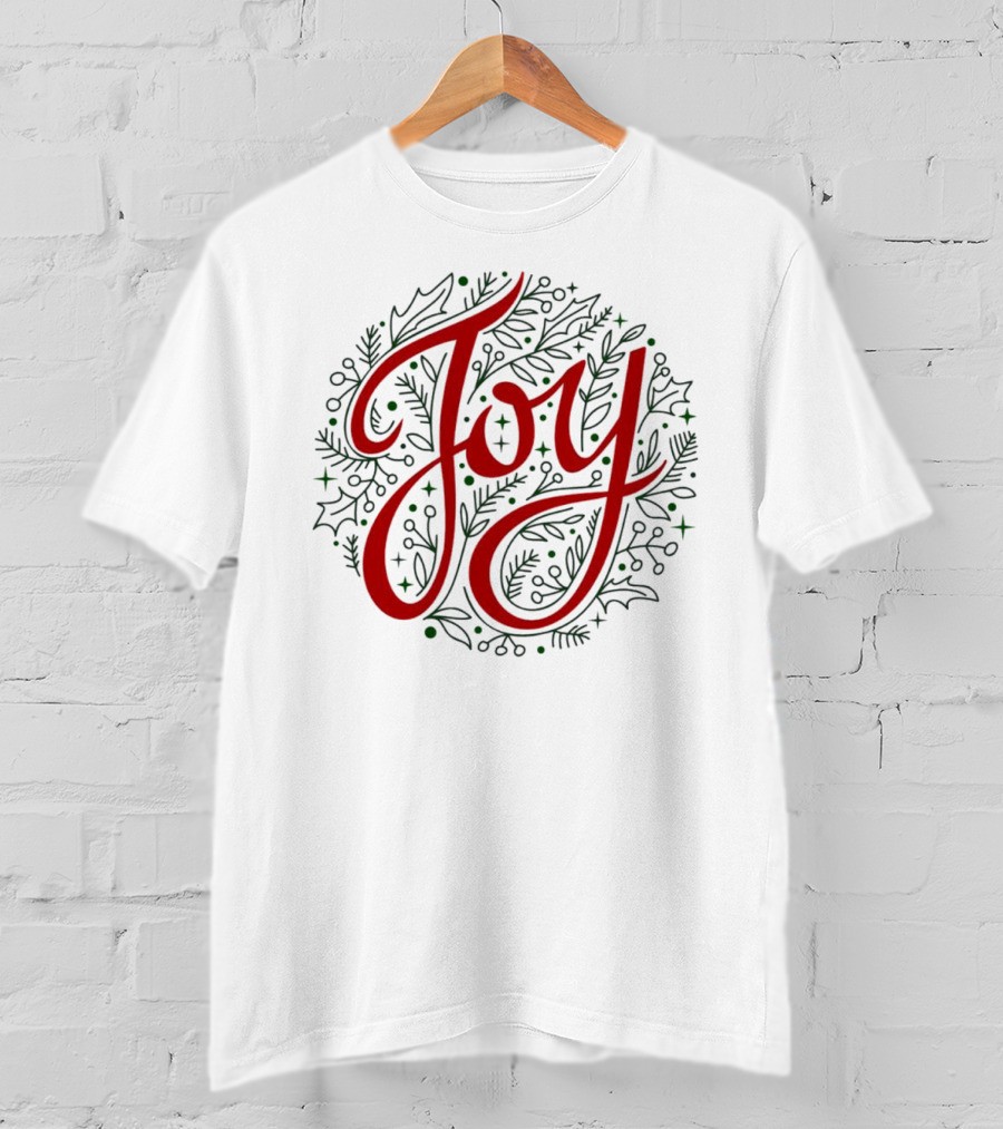 Joy Christmas Pine Trees T-Shirt