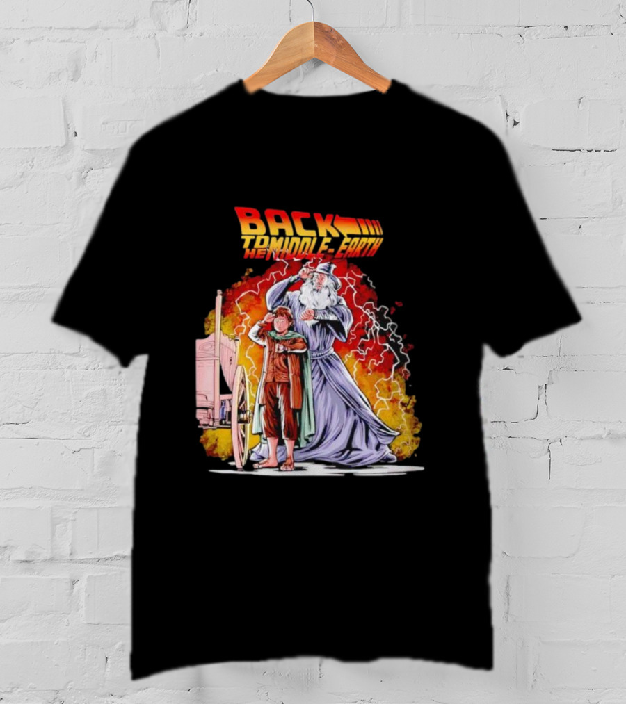 Back To The Middle-Earth Men's Time Travel Adventure Fusion T-Shirt